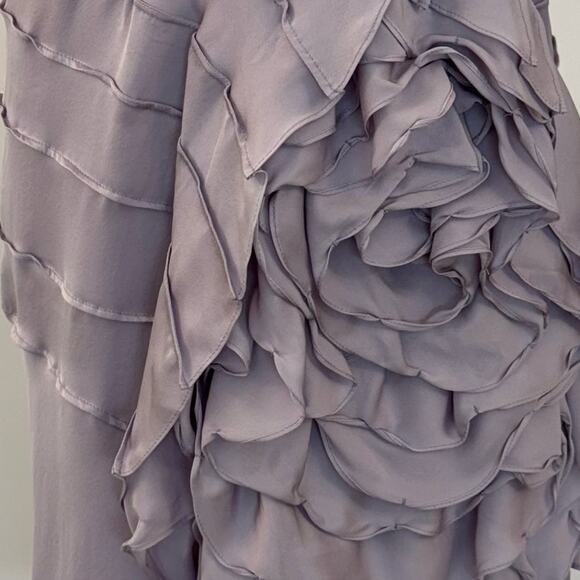 Yves Saint Laurent YSL Flower Silk Skirt Applique Lilac | Size 38 (US 6) NWT - Picture 5 of 15